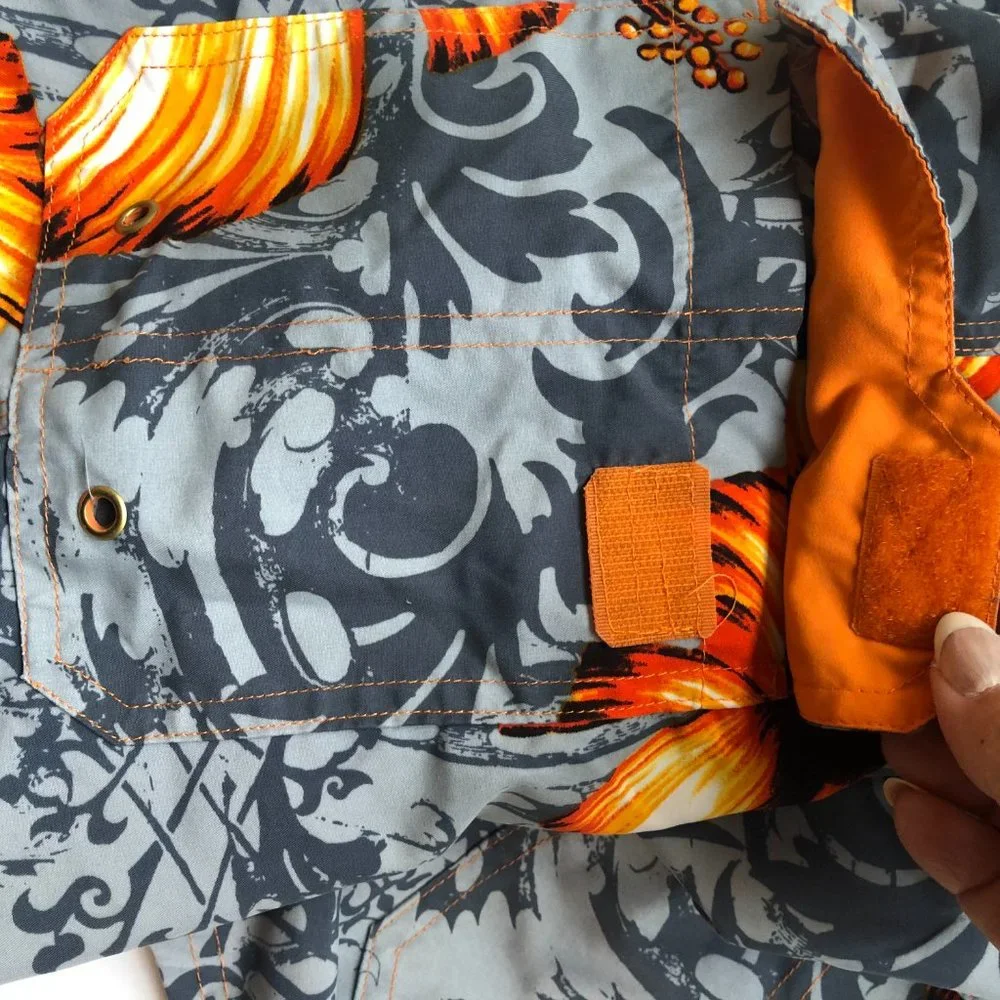 OP Ocean Pacific Hawaiian Floral Print Swim Trunks Board Shorts Tropical Vacay